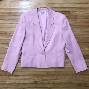 PENDLETON -Pale Pink Cropped Wool Blazer
